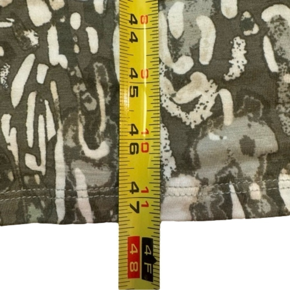 Belle by Kim Gravel Print V-Neck Maxi Dress XXS Approx 47"length Side Slit New - Picture 8 of 12